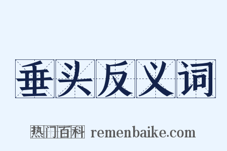 垂头反义词是什么意思的图片